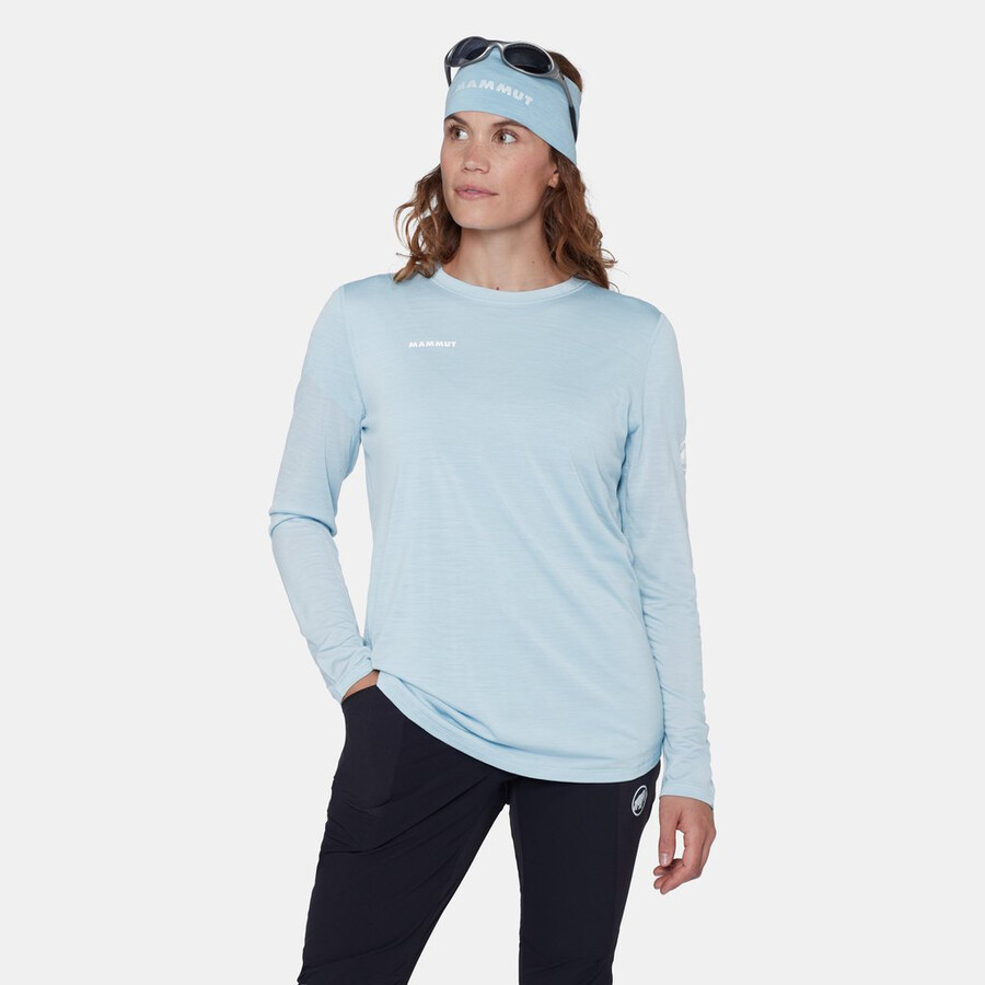 tree wool fl langarmshirt damen marinemeliert