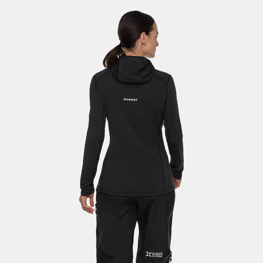 eiger nordwand advanced fl half zip hoodie damen schwarz