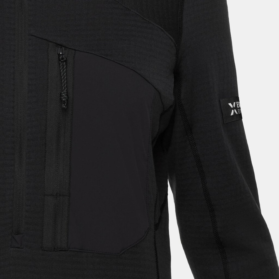 eiger nordwand advanced fl half zip hoodie damen schwarz