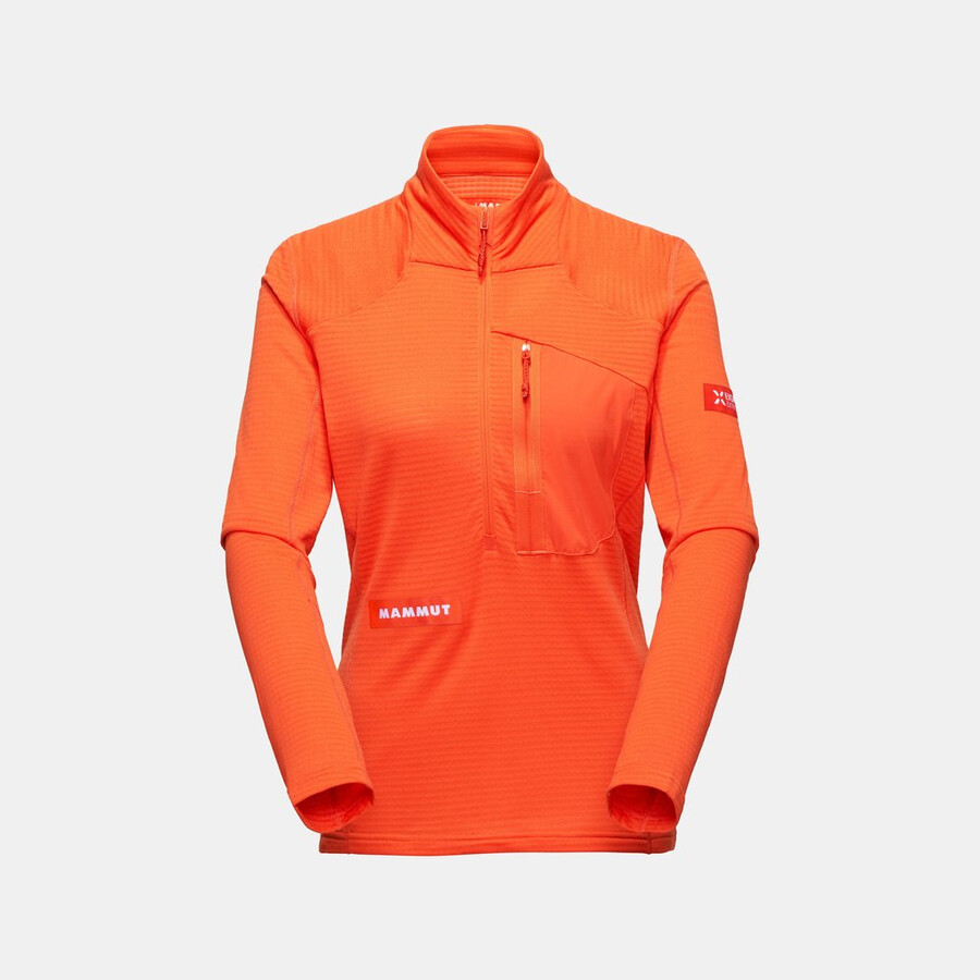 eiger nordwand advanced fl half zip pull damen eiger orange