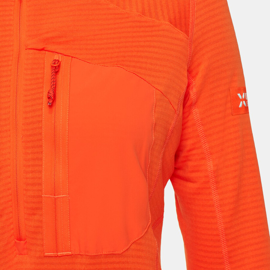 eiger nordwand advanced fl half zip pull damen eiger orange