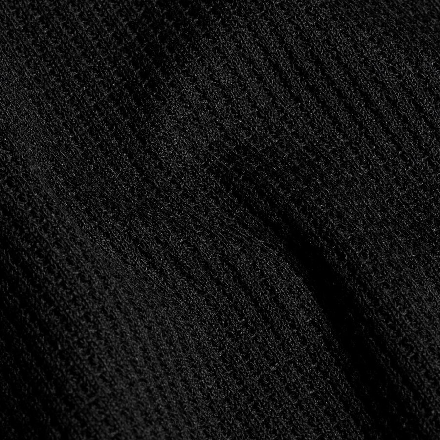 waffel-langarmshirt schwarz