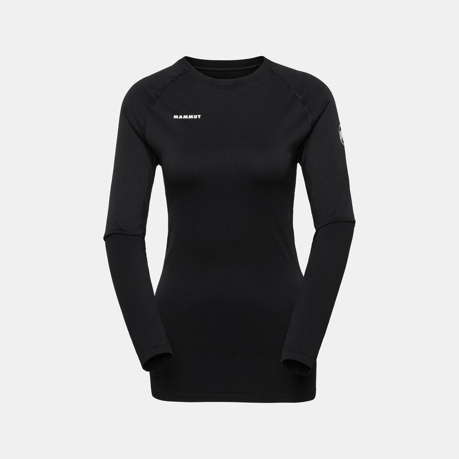 all-mountain seamless bl langarmshirt mittellang damen schwarz