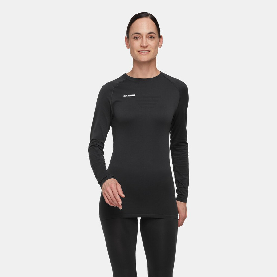 all-mountain seamless bl langarmshirt mittellang damen schwarz