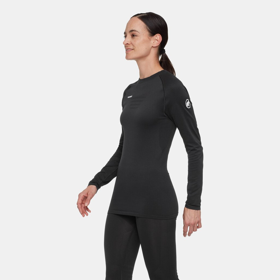 all-mountain seamless bl langarmshirt mittellang damen schwarz