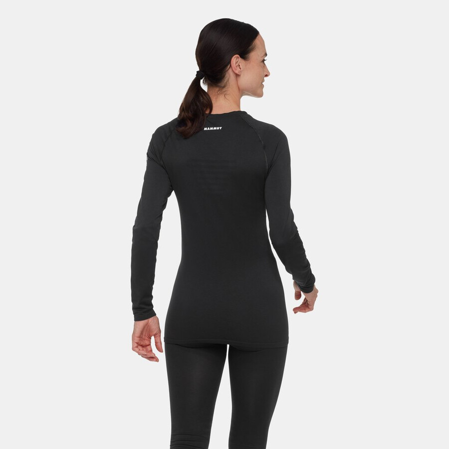 all-mountain seamless bl langarmshirt mittellang damen schwarz