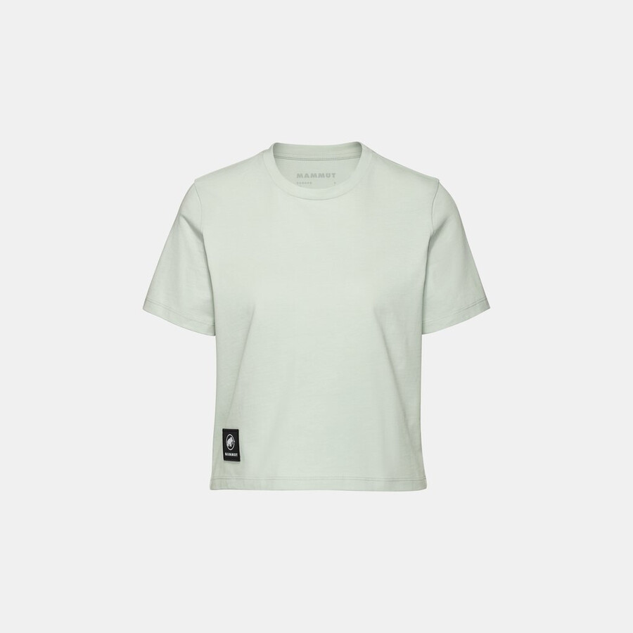 massone t-shirt cropped damen patch silber salbei