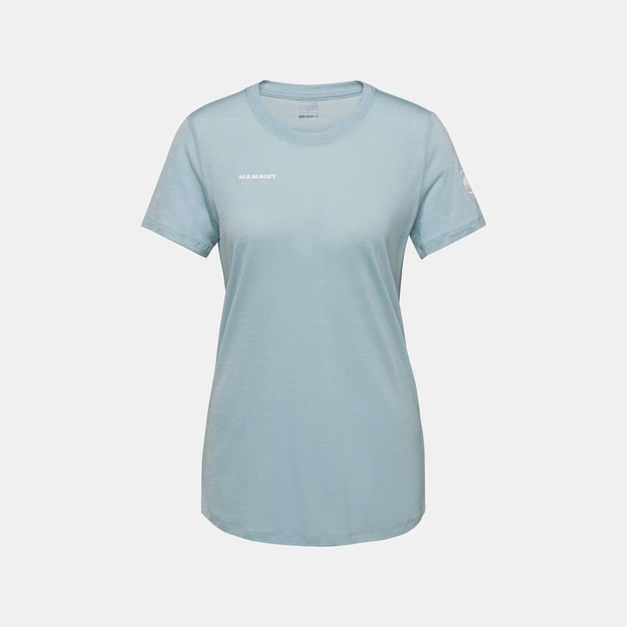 tree wool fl t-shirt damen mammut rot