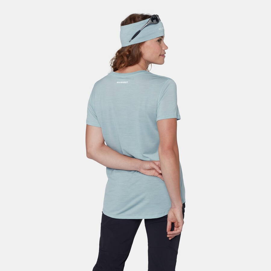 tree wool fl t-shirt damen mammut rot