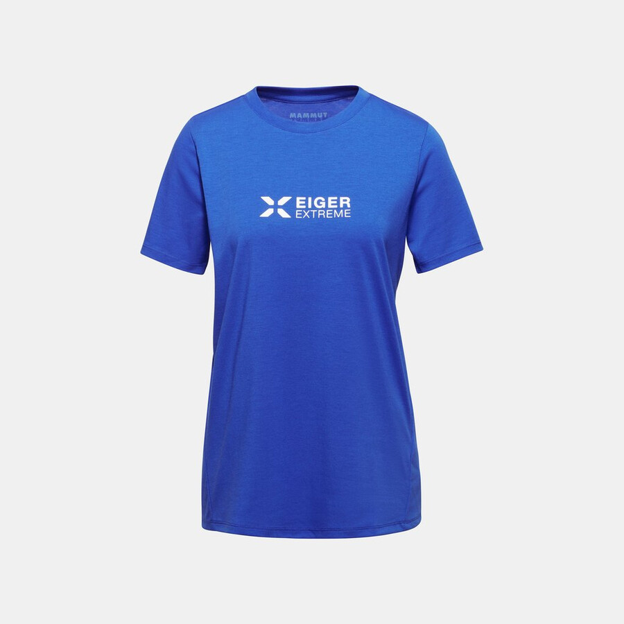 eiger logo t-shirt damen eiger blau