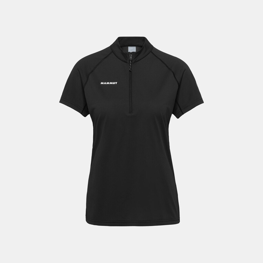 ducan fl half zip t-shirt damen schwarz