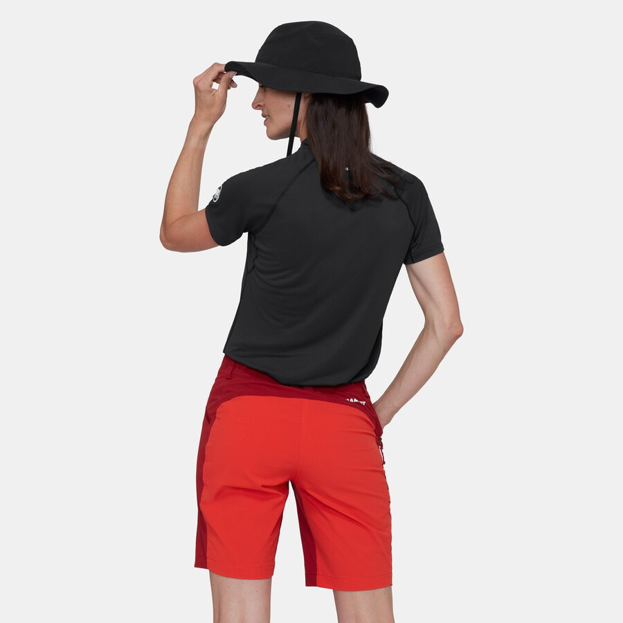 ducan fl half zip t-shirt damen schwarz