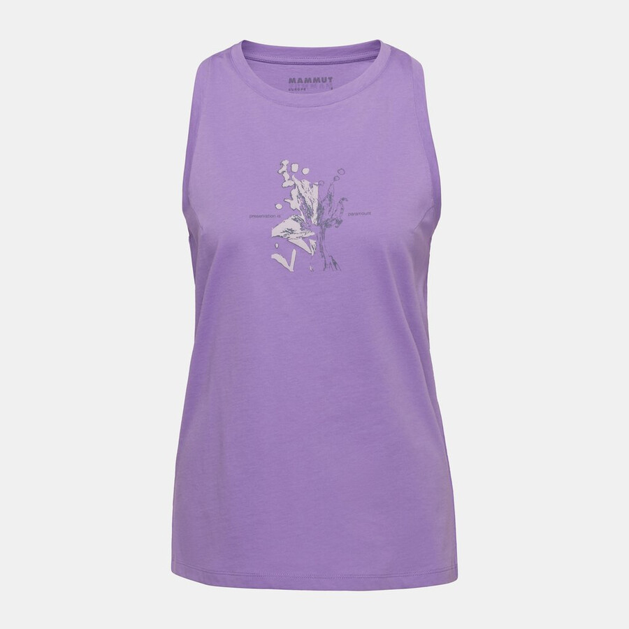 mammut core tanktop damen blumenmuster lavendel