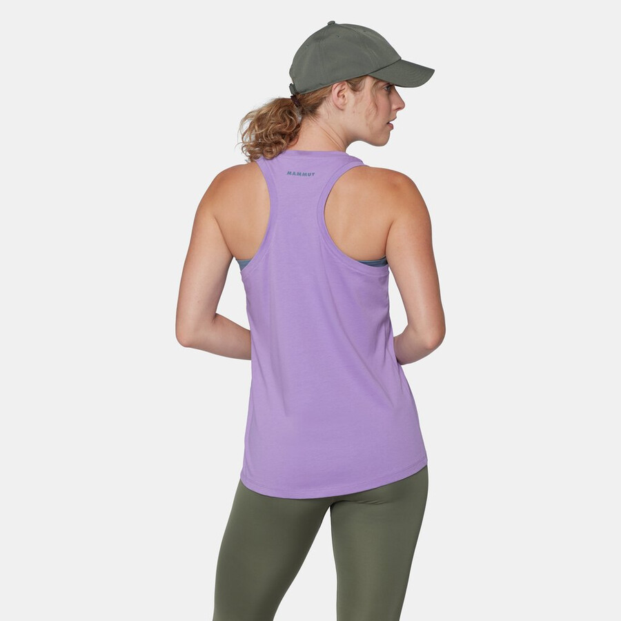 mammut core tanktop damen blumenmuster lavendel