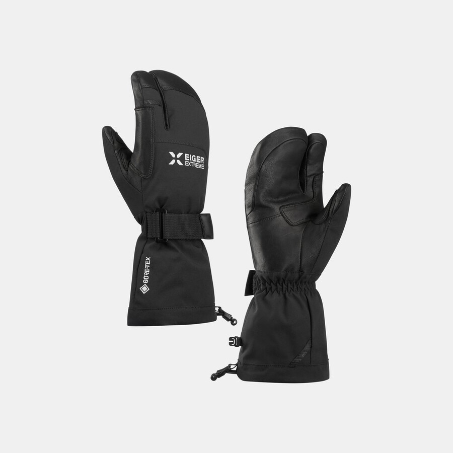 eiger nordwand warm 3-finger-handschuh schwarz