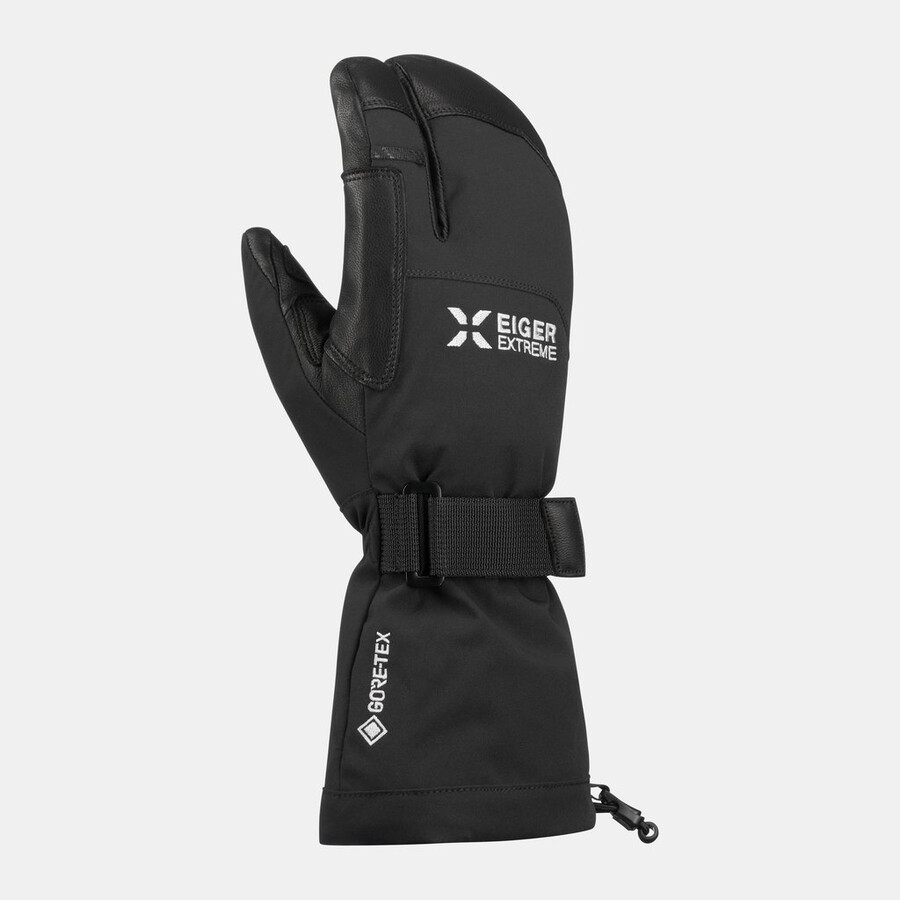 eiger nordwand warm 3-finger-handschuh schwarz