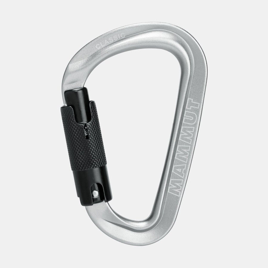 klassischer hms twistlock plus karabiner hellgrau