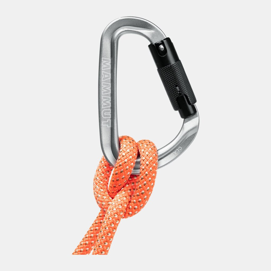klassischer hms twistlock plus karabiner hellgrau