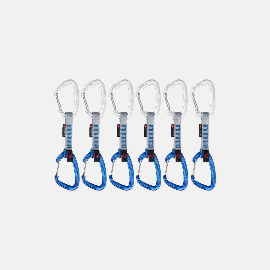 crag wire 10 cm indicator 6-pack quickdraws silber-ultramarin