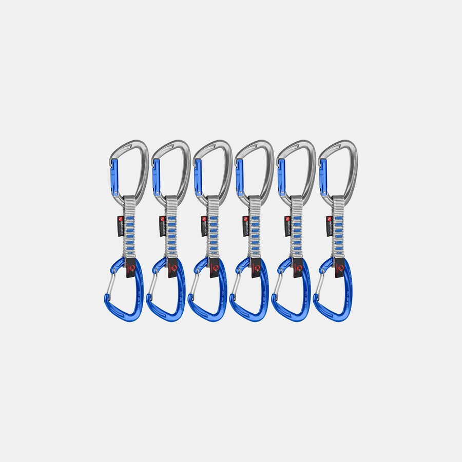 crag keylock wire 10 cm indicator 6-pack quickdraws silber-ultramarin