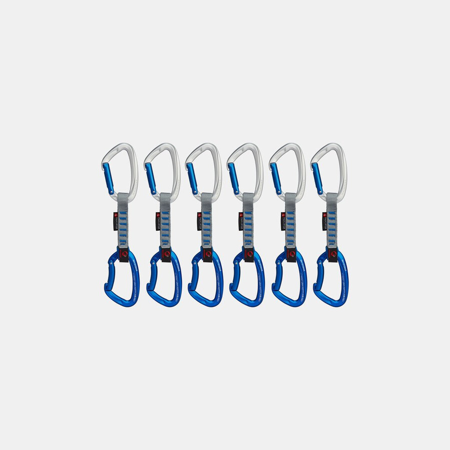 crag keylock 10 cm indicator 6er-pack expressschlingen silber-ultramarin
