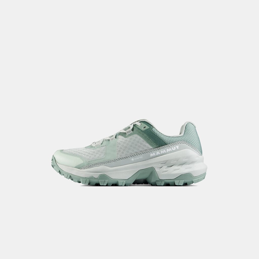 girun ii low gtx damen silber-salbei-weiß