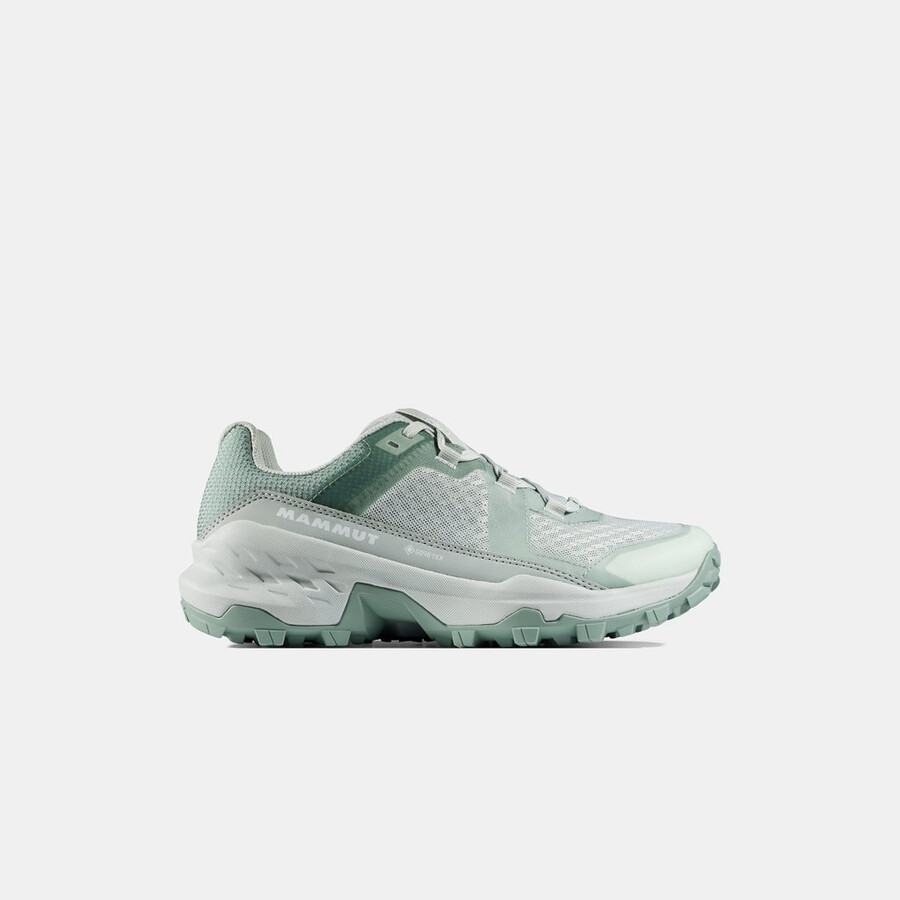 girun ii low gtx damen silber-salbei-weiß