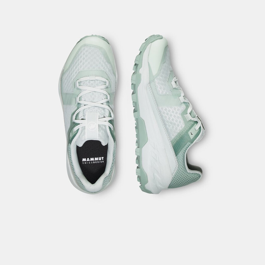 girun ii low gtx damen silber-salbei-weiß