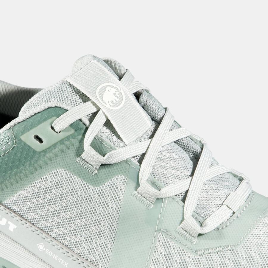 girun ii low gtx damen silber-salbei-weiß